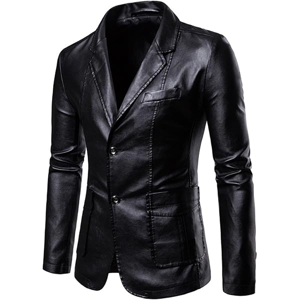ジャケット・アウター LEATHER COMBINATION DOUBLE LAPEL COAT 71zAFw8kt8L._UY1000_.jpg