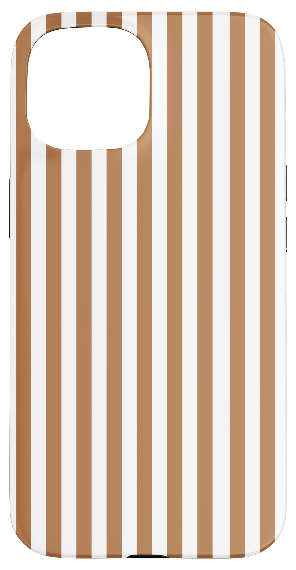 iPhone 15 White and Terracotta Stripes Geometric Vertical Lines Case