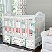 Carousel Designs Coral and Teal Arrow Crib Rail Cover