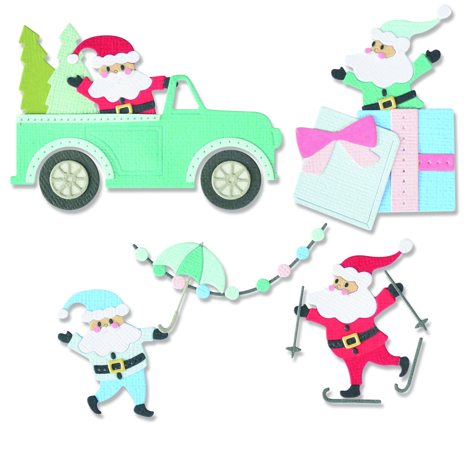 Sizzix Thinlits Die Set 11PK Santa Activities by Olivia Rose | 665958 | Chapter 3 2022, Multicolor, One Size