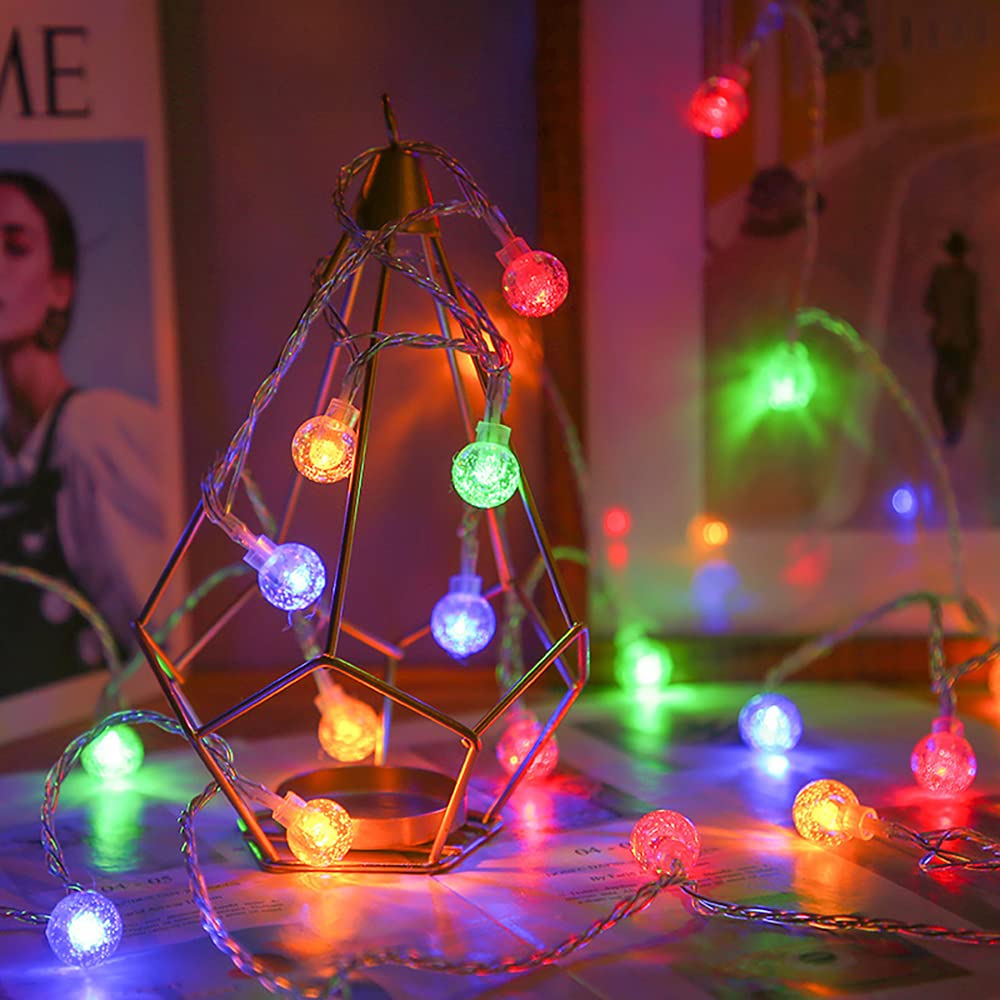 Zorela Coloured Globe String Lights, 15M 100 LED RGB Globe Fairy Lights with Remote, USB or Battery Powered, Indoor Outdoor Multi Coloured Fairy Lights for Christmas, Party, Patio, Garden and Bedroom