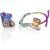 MDF Instruments Mermaid Kaleidoscope ProCardial Cardiology Stethoscope + MDF Pediatric and Neonatal Attachments with Clip