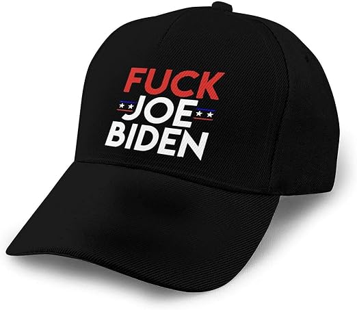 Fuck Joe Biden Baseball Cap Men Women Adjustable Plain Sun Hat Black at ...