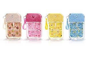Holly & Blu Hand Sanitizer Keychain Spray, Pack of 4, 52ml Travel Size, Berry, Tropical, Mango and Fresh Fragrances, Moisturi