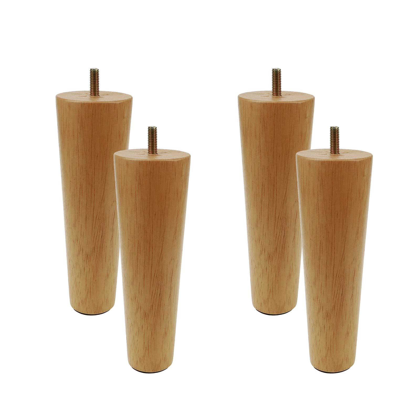 Photo 1 of Geesatis 4 Pcs Height 18 cm / 7 inch Wooden Coffee Table Furniture Legs Mid-Century Finished Cabinet Cupboard Closet Decorative Legs Replacement Part, Natural Color