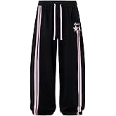 Aelfric Eden Star Striped Baggy Sweatpants Wide Leg Drawstring Pants Sports Casual Trousers with Pockets