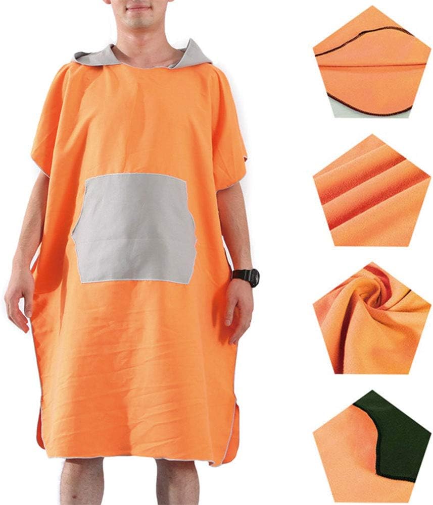 Onefeng Sports Surf Poncho Beach Wetsuit Bath Towel Quick Dry Changing Robe Surf Cloak with Pocket and Hooded : Sports & Outdoors