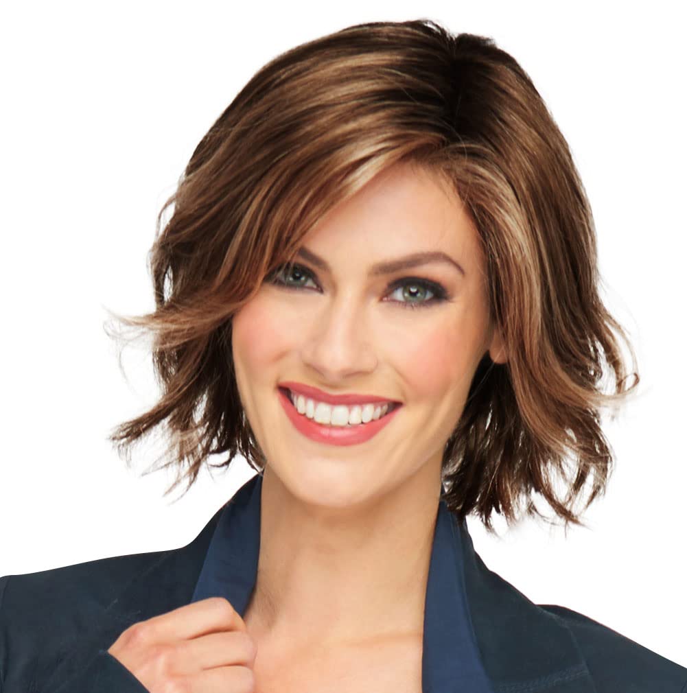 Photo 1 of Raquel Welch AHEAD OF THE CURVE Sophisticated Mid-Length Layered Wig by Hairuwear, Average Cap Size, R10 Chestnut