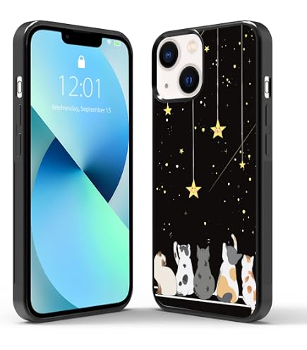 Amazon.com: Cute Cat Phone Case iPhone 13/14 - 6.1 Inch Yellow Cat