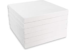 LWR CRAFTS Mini Stretched Canvas 4" X 4" Pack of 6