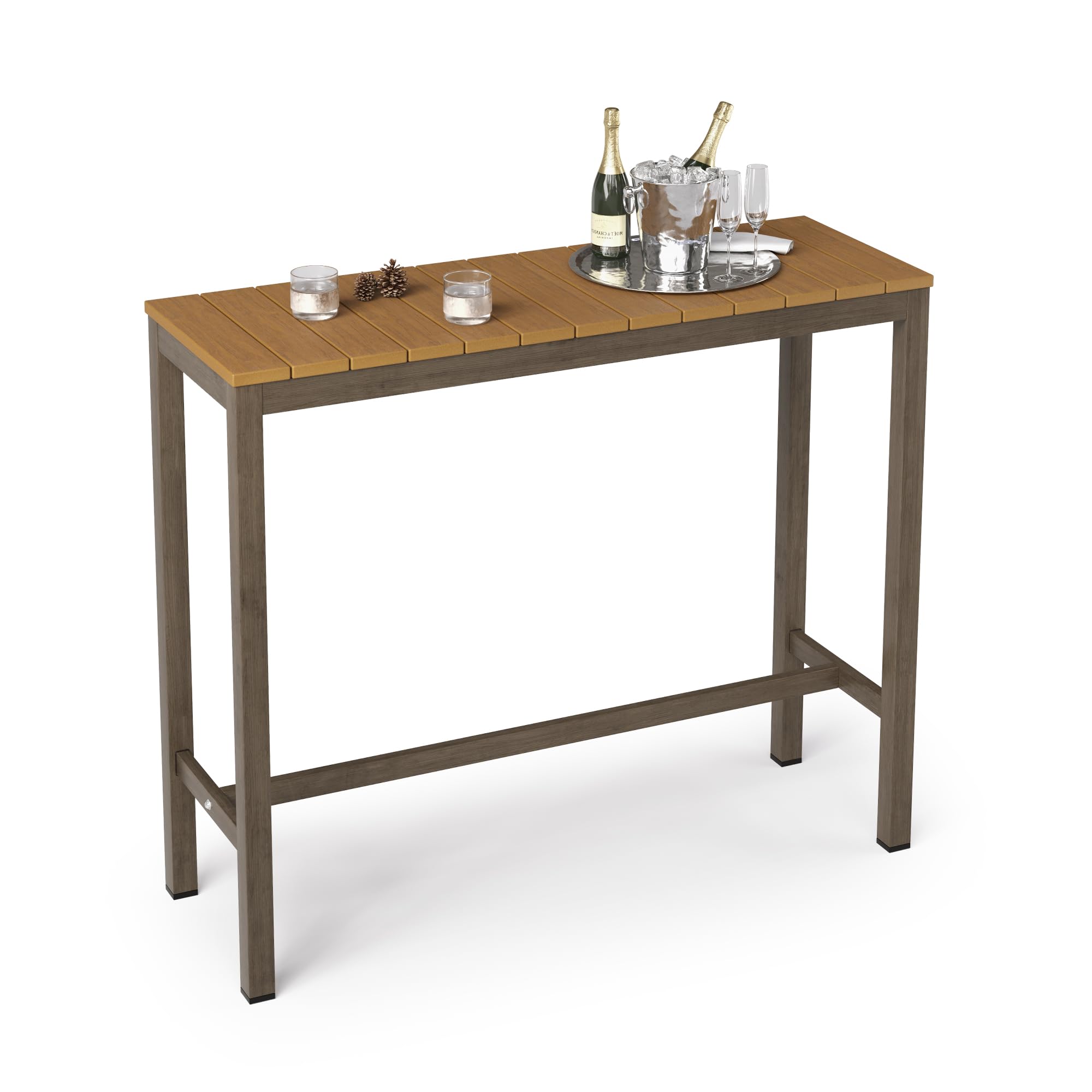 Cozyman Outdoor Bar Table, 45" Patio Bar Height