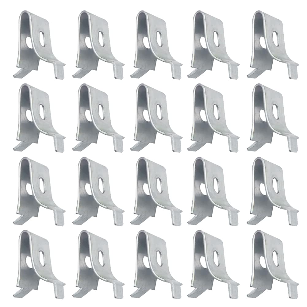 HugeDE 20 Pcs Adjustable Aluminum Shelf Bracket Clips Pilaster Shelf Support Clip Pilaster Brackets Clips