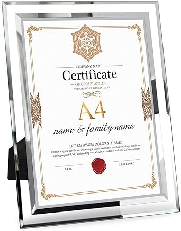 Amazon フォトフレーム ガラス 賞状額縁 許可証 免許証 認定証 卒業証書 感謝状用 写真立て 賞状額縁 文房具 オフィス用品