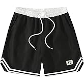 SHENHE Men's Basketball Shorts with Pockets Drawstring Lightweight Workout Gym Track Shorts