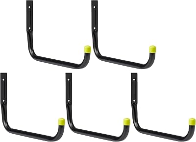 Keypak Garage Hooks 5 Pack 30kg Wall Mount Large J Hook Heavy Duty Tool Storage