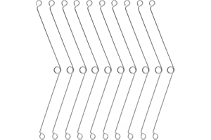 10-pack Torsion Spring Clips - Silver Spring Clips for Bathroom & Ceiling Fans