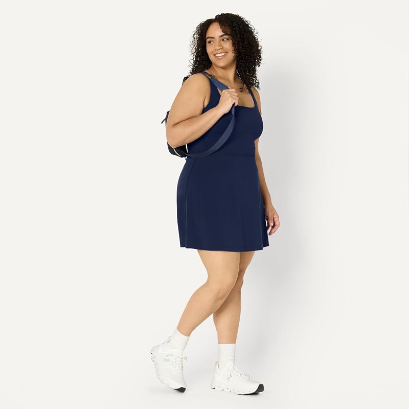 Vestido de Tenis Deportivo FormFlex, Largo y Suave Mujer, Azul Marino, M