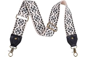 DKSONGR Purse Strap Replacement Crossbody Adjustable Bag Strap Retro Jacquard Embroidery Wide Shoulder Strap for Women Handbags