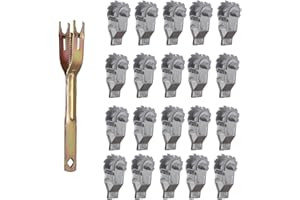 Zoiut Electric Fence Wire Strainer, 20PCS Heavy Duty Inline Wire Tensioner, Wire Ratchet Tensioner for Electric Fence,& 1pcs Handle