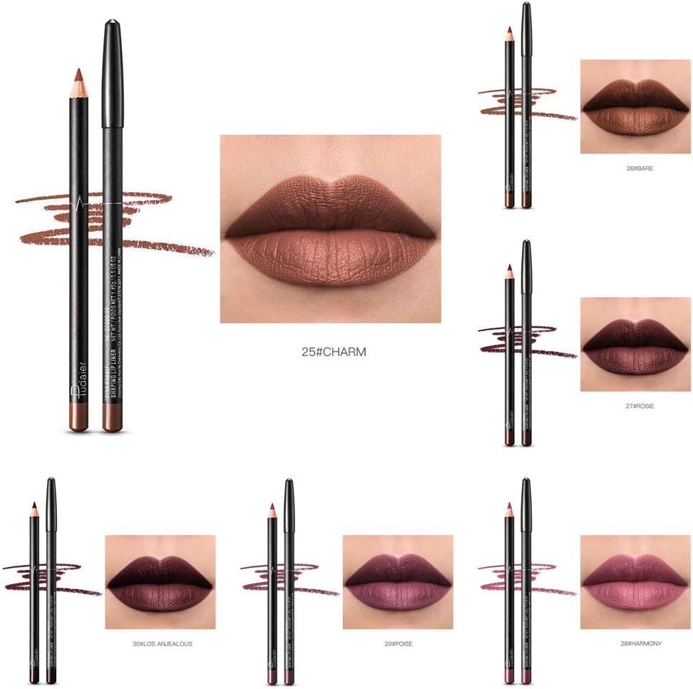 Big Sale! Wintialy 6 Pcs Set 6 Colors Professional Lipliner Makeup Waterproof Lip Liner Pencil