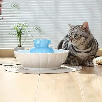 Ghyy Fontaine à Eau Pour Chat Et Chien Débit Réglable
