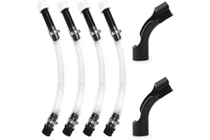 PRIJESSE 4 PACK Racing Fuel Filler Jug Hose, 14 Inch Transparent Gas Can Hose with 2 PACK Hose Bender, Clear Racing Fuel Filler Hose for Fuel Filler Hose Racing Fuel Container Fuel Tank Gas Can