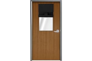 WdFour Classroom Door Window Cover,Blackout Shades for Classroom Windows and Doors，Privacy,Room Darkening Design Blocks Views, Classroom Window Cover Lockdown (8W x 36L, 1 Panel, Black)