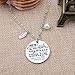 Zuo Bao Where You Lead I Will Follow Hand Stamped Pendant Necklace and Keyring for Mother and Daughter (Necklace 2)