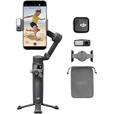 DJI Osmo Mobile 7P + Mic Mini TX (Infinity Black), Gimbal Stabilizer | For iPhone &amp; Android, Native Tracking, Audio Reception, Lighting, 3-Axis Phone Gimbal, Built-in Extension Rod &amp; Tripod