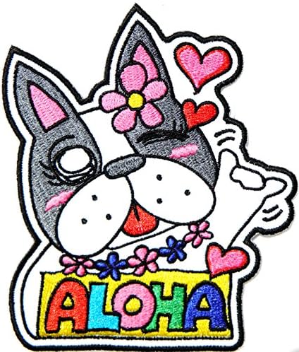 4"x5" ALOHA Dog Kid Baby Jacket T-shirt Patch Sew Iron on Embroidered Applique Sign Badge Costume Gift by PANICHA