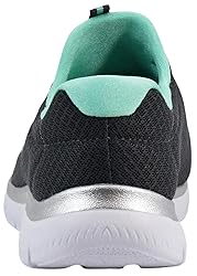 Skechers Women's Summits Sneaker, Charcoal/Green, 9