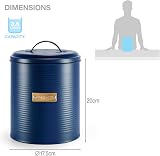 EHC Compost Bin with Lid, 3.6L Kitchen Food Composter, Navy Blue view 6