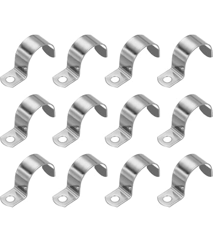 FamlTol 304 Stainless Steel Conduit Pipe Clamps - 25 Pcs, 3/4" OD, Heavy Duty One-Hole P-Clips
