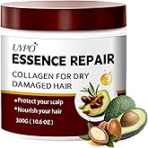 UYPO Collagen Hair Mask, Keratin Hair Mask for Dry Damaged Hair, Deep Repair Conditioner with Moroccan Argan Oil, Avocado Oil, Calendula & Gentian Extract, Nourishing Repair (1pc)