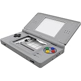 eXtremeRate SFC SNES Classic EU Style Replacement Full Housing Shell for Nintendo DS Lite, Custom Handheld Console Case Cover with Buttons, Screen Lens for Nintendo DS Lite NDSL - Console Without