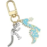 Dinosaur Keychain, Cute Key Chains for Son and Tech Lovers,Mens Keychains for Car Keys,Cute Key Chains for Bag Charms-Bule