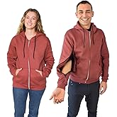 Inspired Comforts Dialysis Port Access Unisex Hoodie with Two Way Arm Access Zip