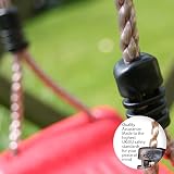 Garden Games Children’s Swing Seat with Safety Grip, Adjustable Ropes (Red) view 6