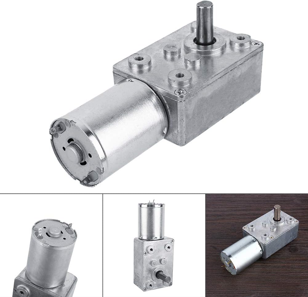 Electric Drive Motor, DC 12V Reversible Worm Gear Motor With High Torque For Window Door Opener, Miniature Winch 5/6/20/40/62(RPM) (20RPM