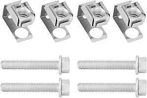 YEHERIT 4 Sets Exhaust Manifold Flange Bolts & Nuts 03442 Hardware Kit Compatible with Jeep Wrangler, Dodge Durango Dakota, Ram 1500, Replace# 55366000AA 6036717AA