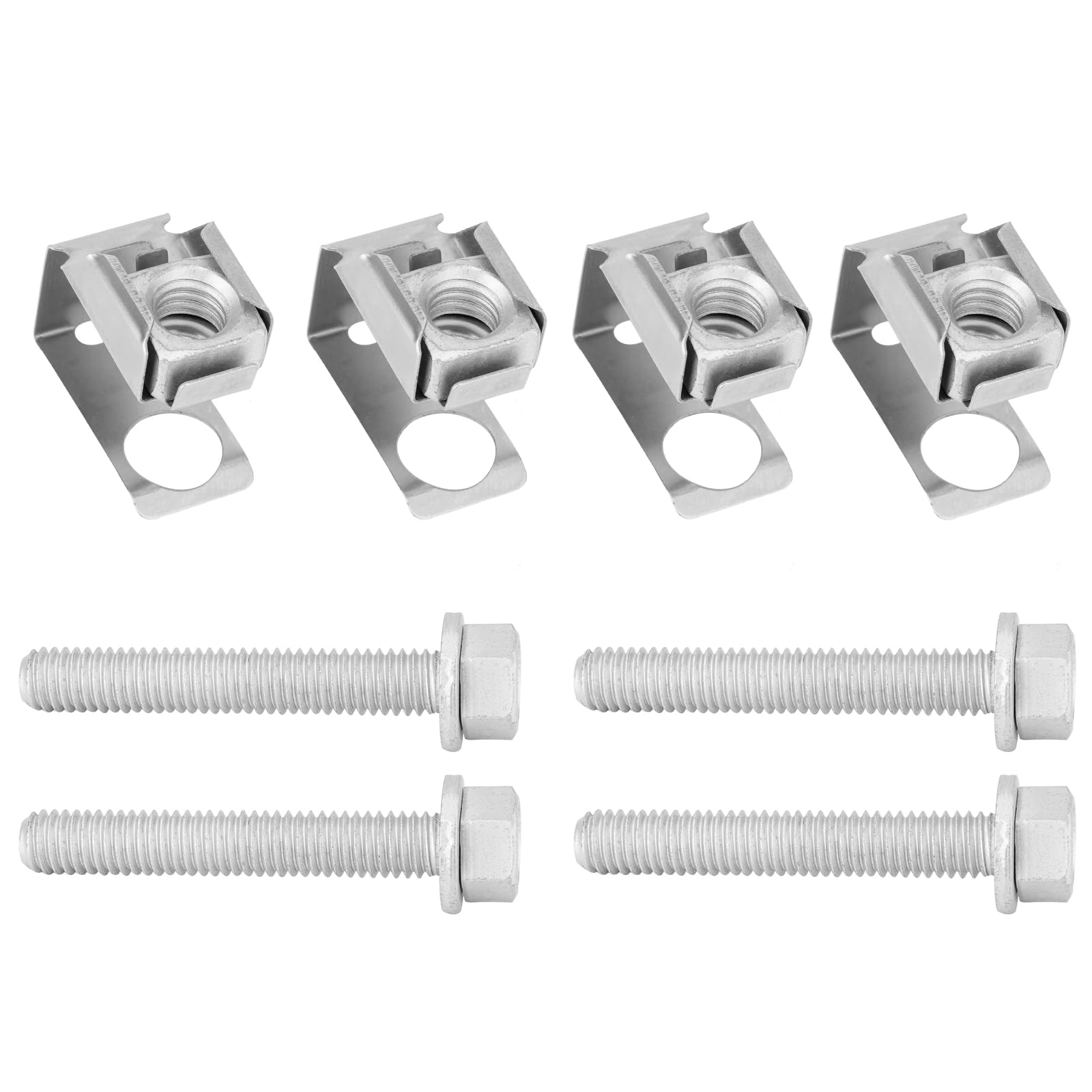 Photo 1 of 4 Sets Exhaust Manifold Flange Bolts & Nuts 03442 Hardware Kit Compatible with Jeep Wrangler, Dodge Durango Dakota, Ram 1500, Replace# 55366000AA 6036717AA