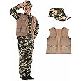 fun shack Army Costume Boys Kids Girls Soldier Military Halloween Costumes For Boys