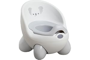 Infantino Potty Pals Potty Seat - Potty Training Toilet, Removable Bowl with Splashguard, Slip Resistant Feet, Gray Koala
