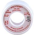 ANTI-SEIZE TECHNOLOGY 16060 White PTFE Poly-Temp Medium Density Tape, 520" Length, 1" Width (Pack of 3)