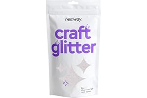 Hemway Craft Glitter 100g / 3.5oz Glitter Flakes for Arts Crafts Tumblers Resin Epoxy Scrapbook Glass Schools Paper Halloween Decorations - Ultrafine (1/128" 0.008" 0.2mm) - Mother Of Pearl Iridescent