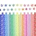 Caydo Luminous Origami Stars Papers Package 600 Sheets 20 Colors (Glows in The Dark)
