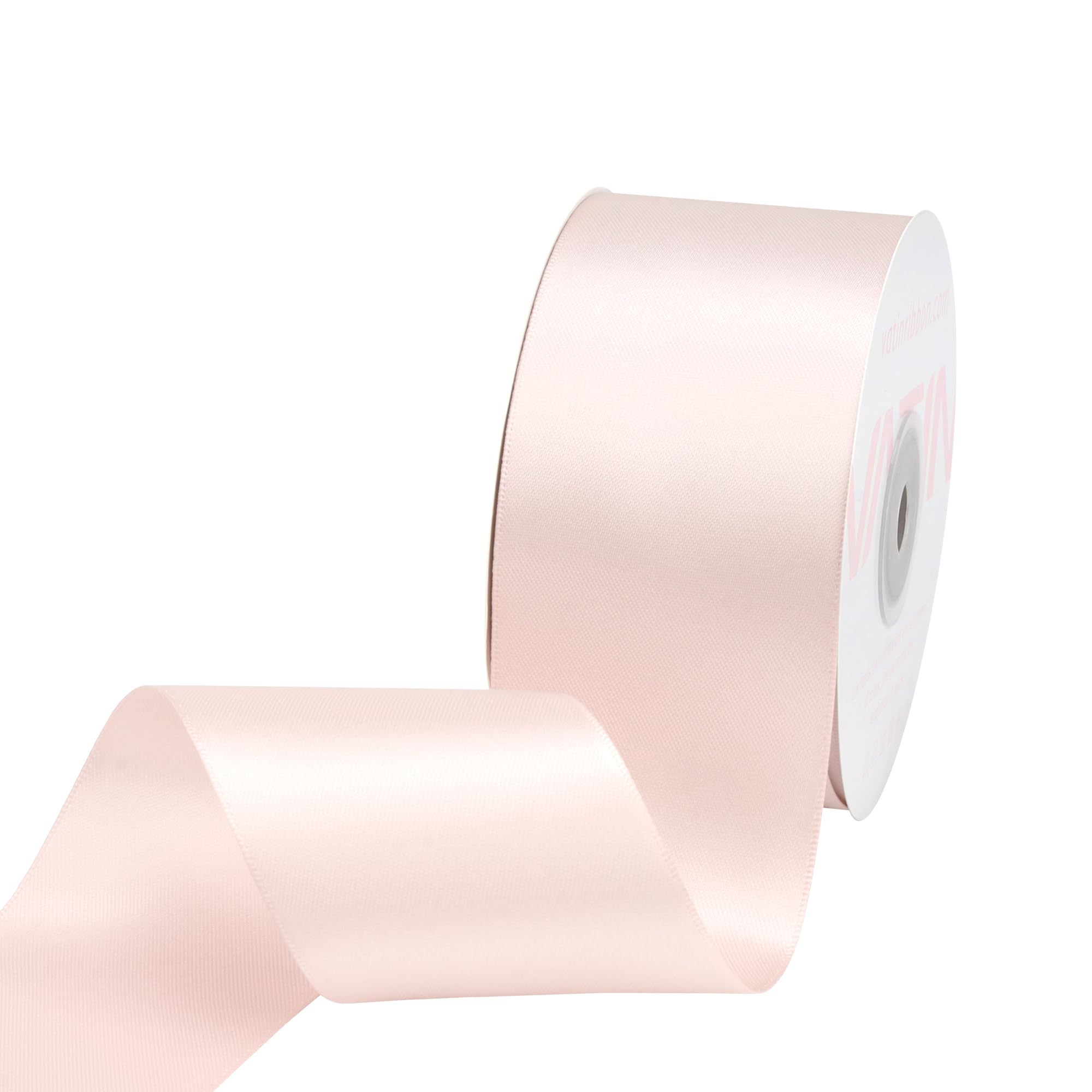 VATIN 50mm Solid Sideshow Rose Double Faced Polyester Satin Ribbon for Craft, Gift Wrapping, Hair Bow, Wedding Deco 23 Metre/Spool