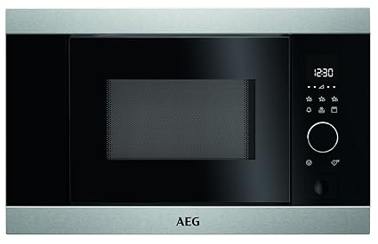 MICROONDAS AEG MBB1756DM, INOX Y CRISTAL NEGRO, INTEGRABLE ...