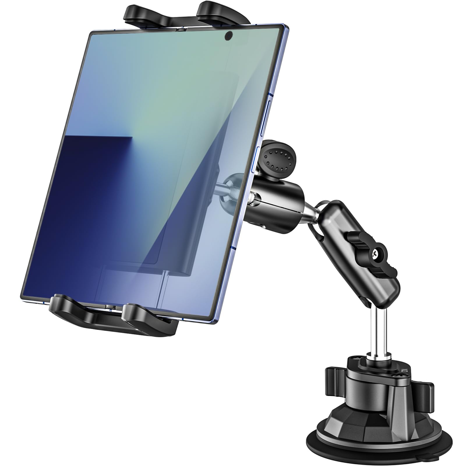 Photo 1 of Dosvsi Z Fold Car Holder, [Super Suction Cup] Dashboard Windshield Mount for Foldable Phone, 360° Metal Arm Truck Tablet Phone Stand for Galaxy Z Fold 7 6 5 4 3 2, Pixel Fold, Galaxy Tab, 4-13" Device