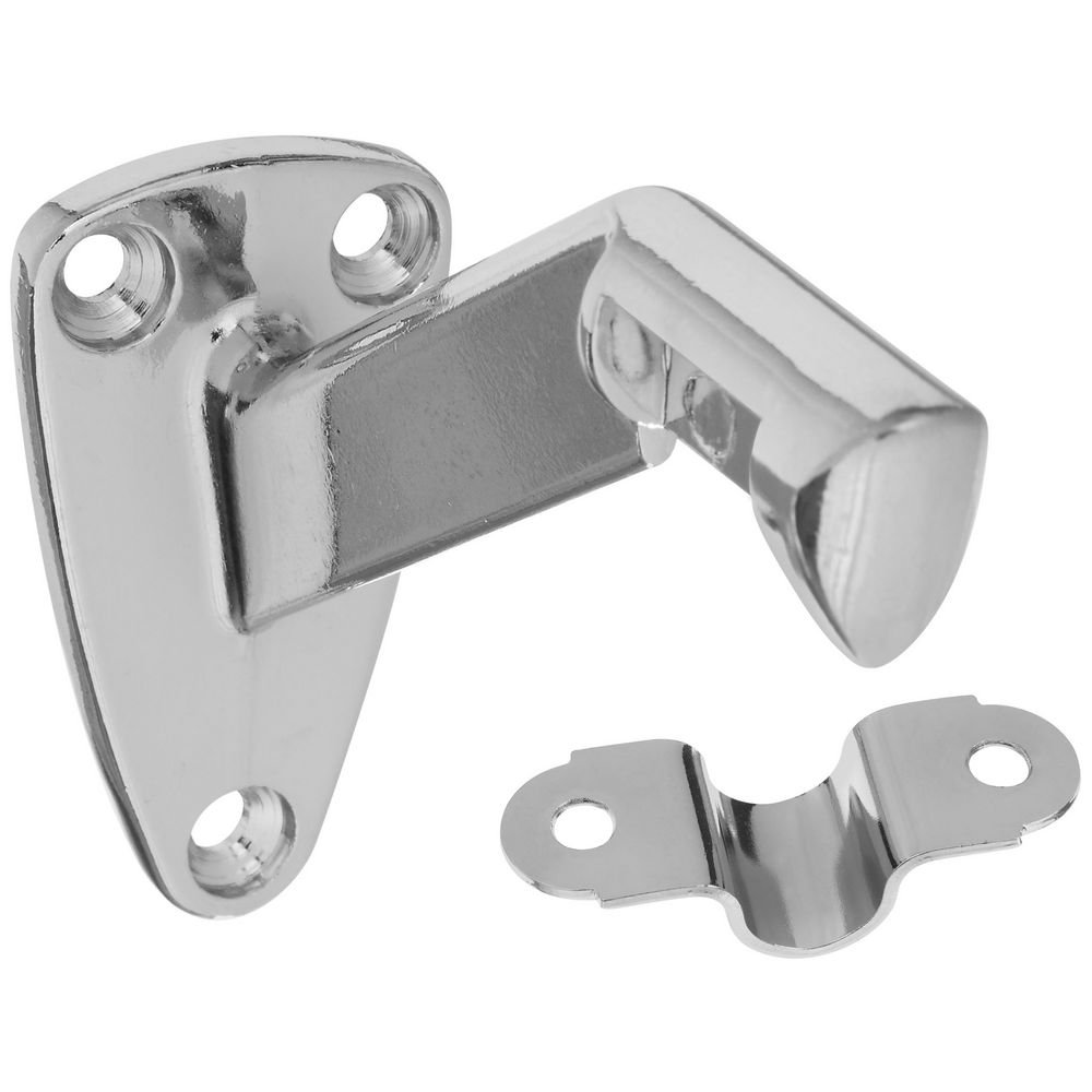 National Hardware N274-266 Handrail Bracket with Steel Strap, 3.31 in L X 1.43 in W X 2.58 in H, Die Cast Zinc, 0